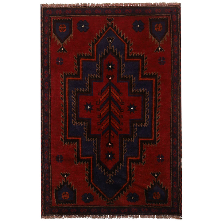 Hand Knotted Baluchi Rug 3' 1" x 4' 8" - No. AL58417