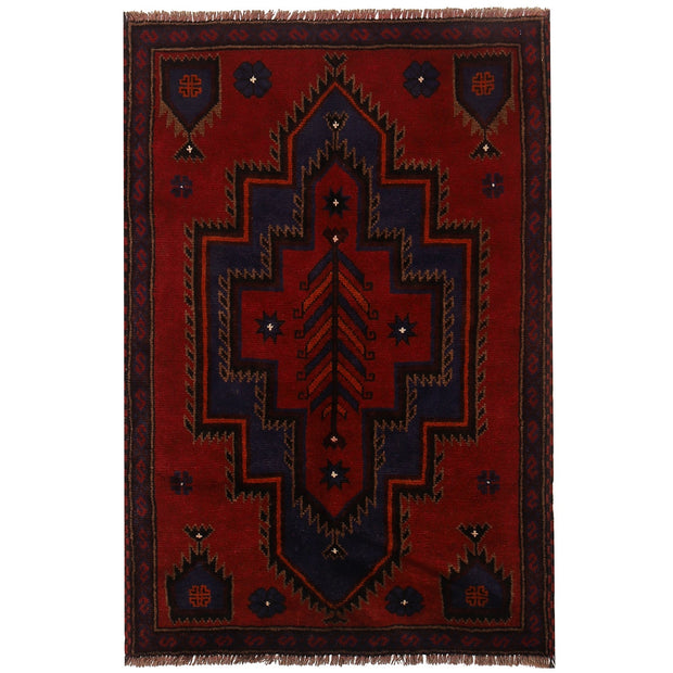 Hand Knotted Baluchi Rug 3' 1" x 4' 8" - No. AL58417