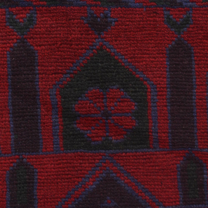Red Afghan Prayer Rug 2' 8" x 4' 6" Hand-Knotted | No. AL38745