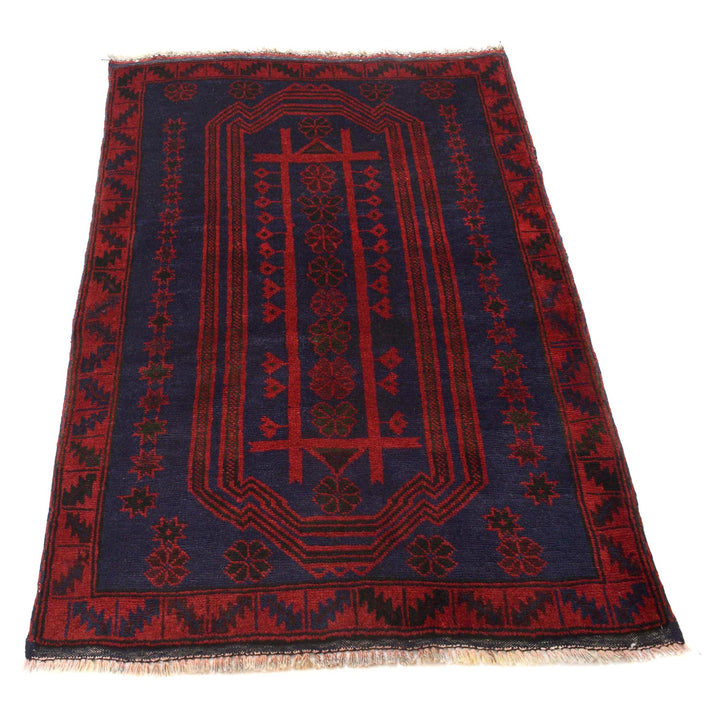 Navy Blue Baluchi Rug 2' 12" x 4' 2" - No. AL79837