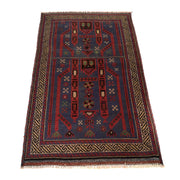 Dark Blue Baluchi Rug 2' 8" x 4' 7" - No. AL15302