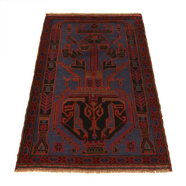 Dark Blue Baluchi Carpet 3' 2" x 4' 6" - No. AL92589