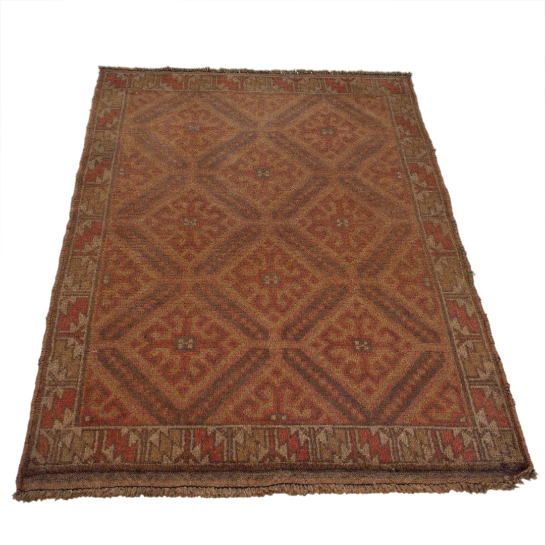 Brown Color Overdyed Area Rug 3' 0" x 4' 8" - No. AL52838
