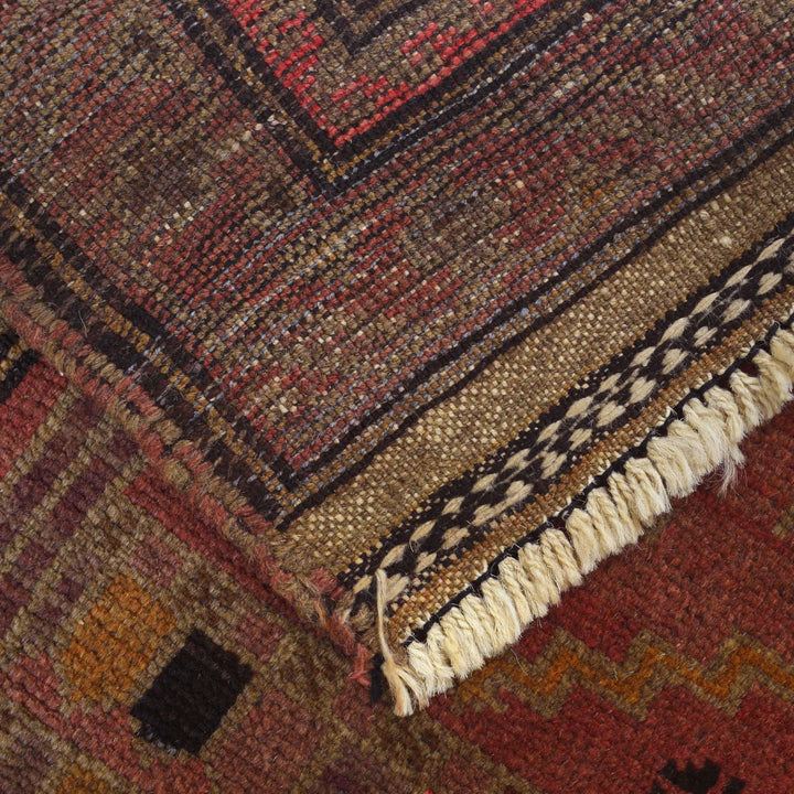 Brown Afghan Prayer Rug 2' 9" x 4' 2" Hand-Knotted | No. AL79018