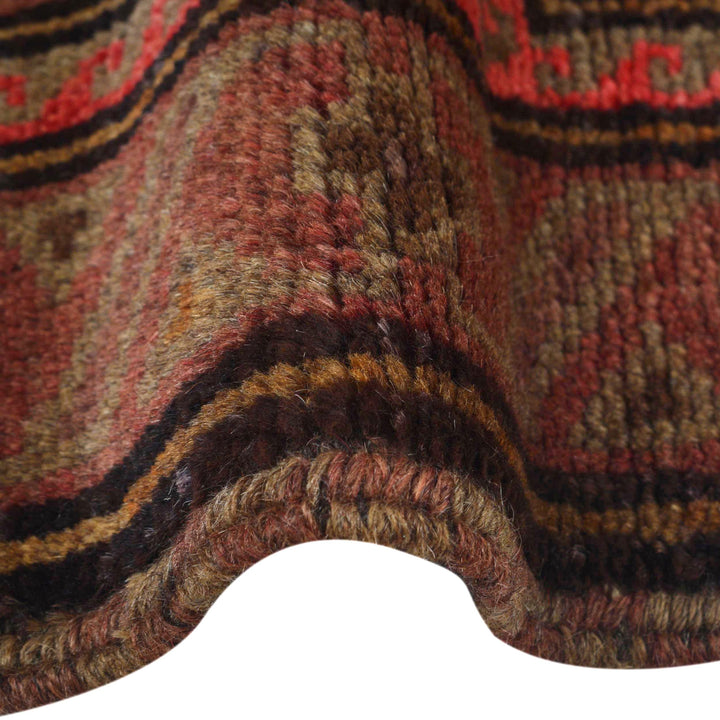 Brown Afghan Prayer Rug 2' 9" x 4' 2" Hand-Knotted | No. AL79018
