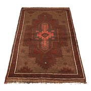 Brown Color Overdyed Area Rug 3' 1" x 4' 8" - No. AL67661