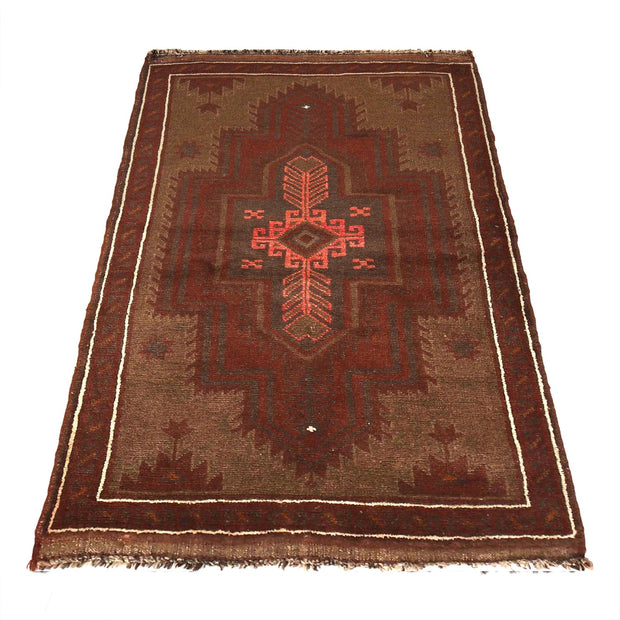 Brown Color Overdyed Area Rug 3' 1" x 4' 8" - No. AL67661