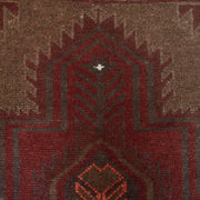 Brown Color Overdyed Area Rug 3' 1" x 4' 8" - No. AL67661