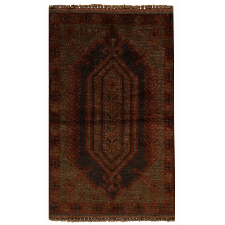 Hand Knotted Overdye Wool Rug 2' 11" x 4' 5" - No. AL14184