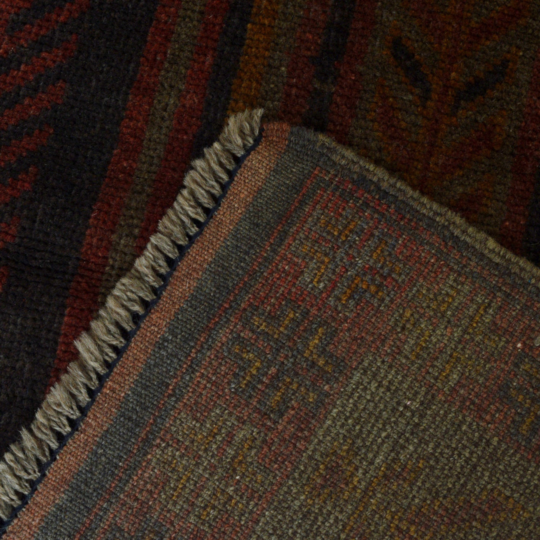 Hand Knotted Overdye Wool Rug 2' 11" x 4' 5" - No. AL14184