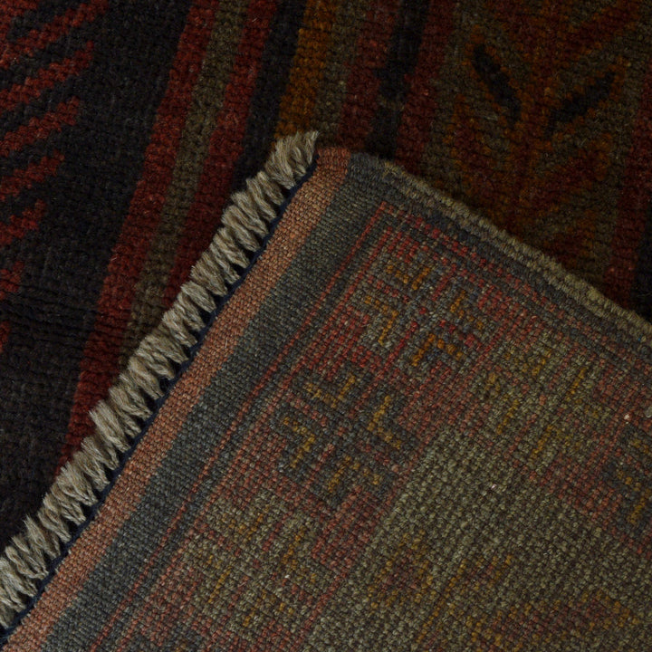 Hand Knotted Overdye Wool Rug 2' 11" x 4' 5" - No. AL14184