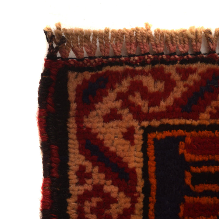 Afghan Prayer Rug 3' 1" x 4' 8" Hand-Knotted pattern