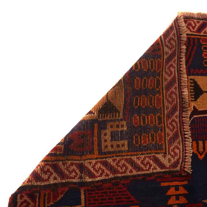 Afghan Prayer Rug 3' 1" x 4' 8" Hand-Knotted field