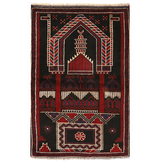 Islamic Prayer Carpet 2' 11" x 4' 5" - No. AL90149