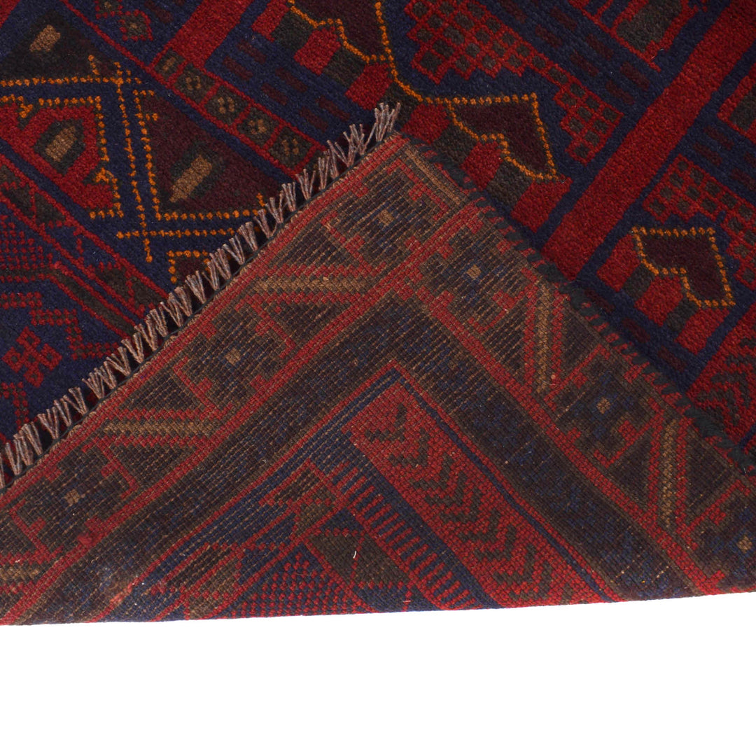 Afghan Prayer Rug 2' 9" x 5' 0" Hand-Knotted border