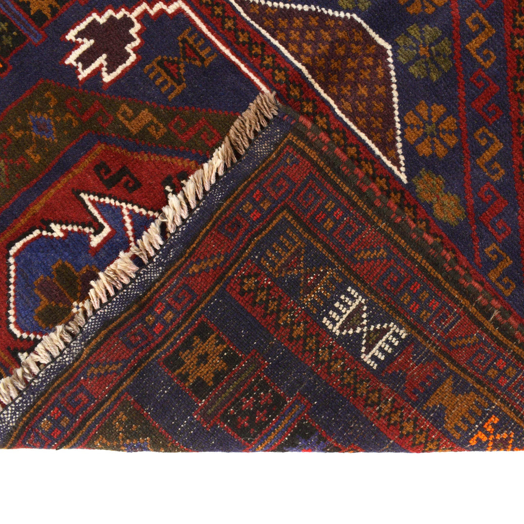 Afghan Prayer Rug 3' 1" x 4' 6" Hand-Knotted | No. AL56955