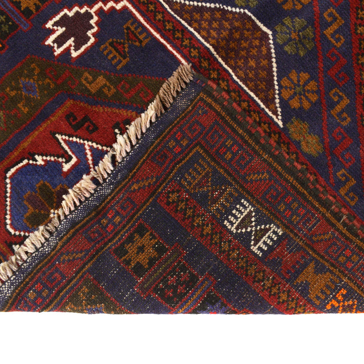 Afghan Prayer Rug 3' 1" x 4' 6" Hand-Knotted | No. AL56955