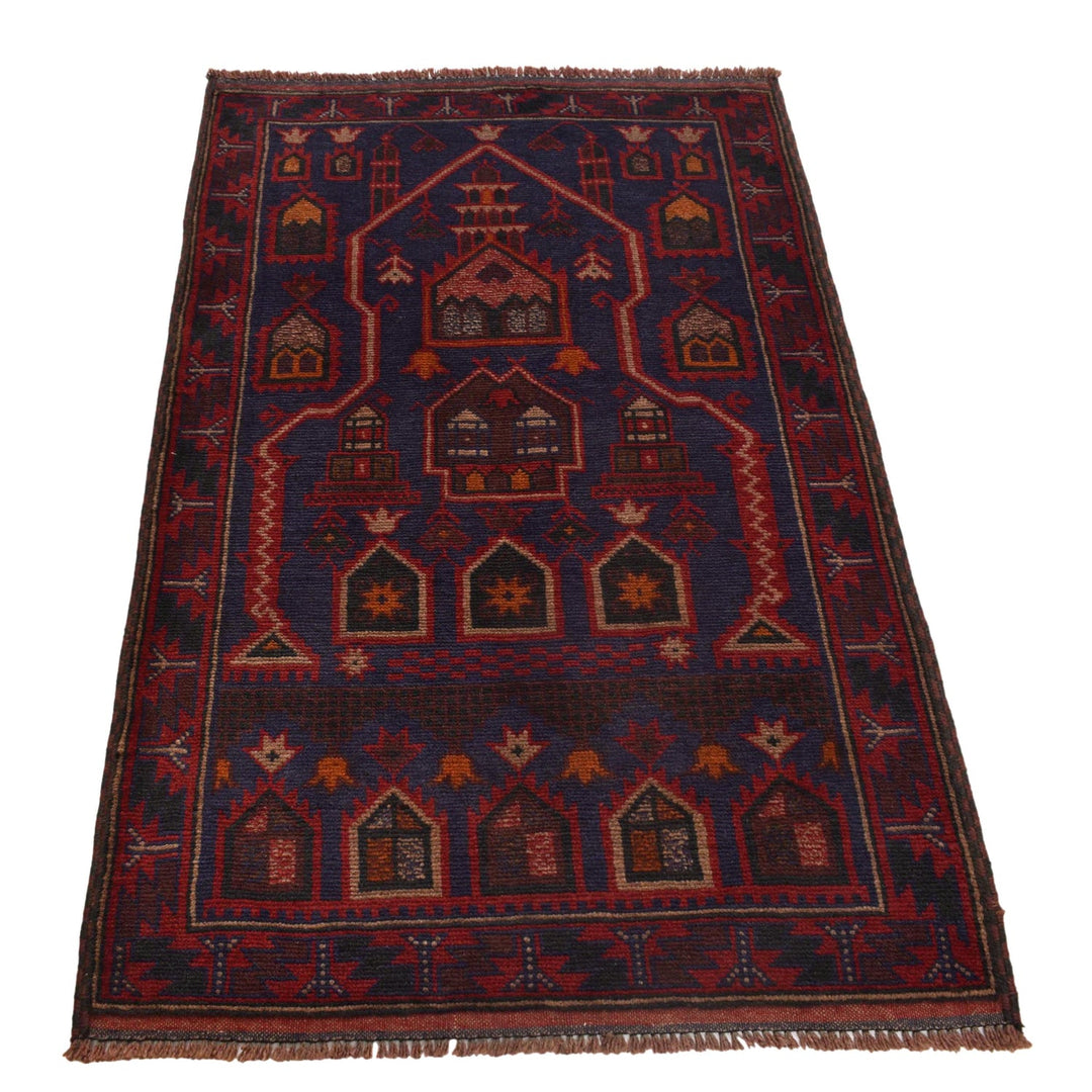 Hand Knotted Baluchi Rug 2' 11" x 4' 7" - No. AL15004