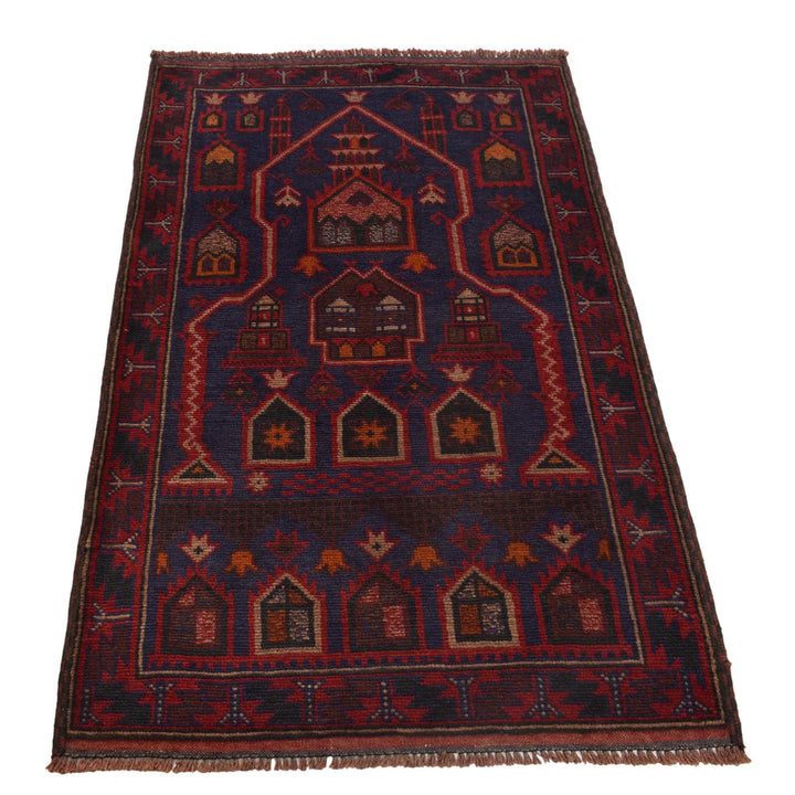Hand Knotted Baluchi Rug 2' 11" x 4' 7" - No. AL15004