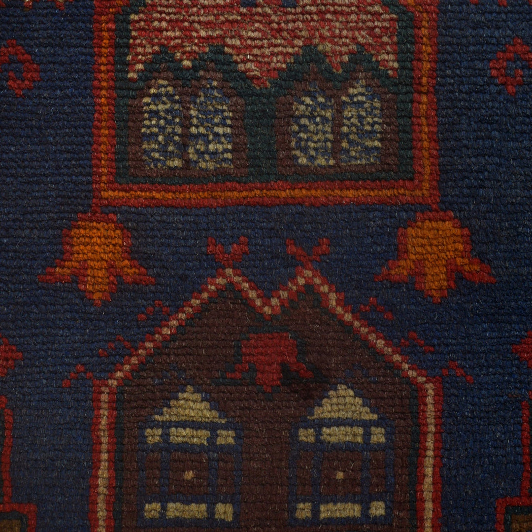 Hand Knotted Baluchi Rug 2' 11" x 4' 7" - No. AL15004