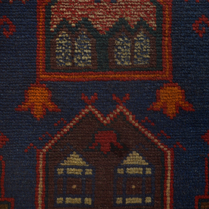 Hand Knotted Baluchi Rug 2' 11" x 4' 7" - No. AL15004