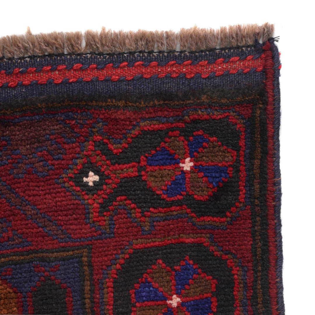 Beige Afghan Prayer Rug 2' 9" x 4' 7" Hand-Knotted | No. AL12936