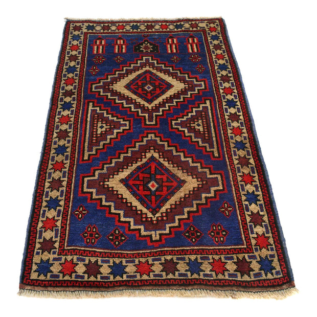 Blue Color Prayer Rug 2' 9" x 4' 7" - No. AL14697