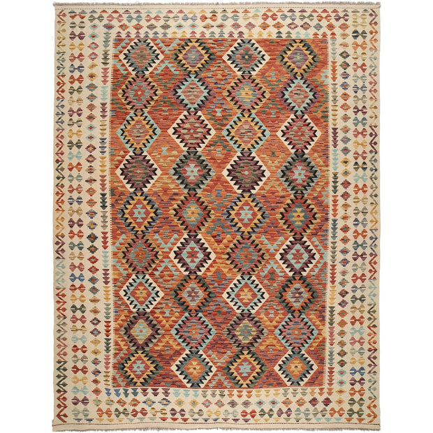 Hand Woven Wool Kelim 8' 7" x 11' 5" - No. AL38509