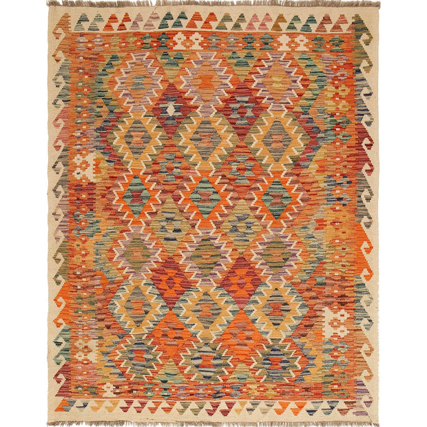 Handmade Vegetable Kilim 5' 3" x 6' 8" - No. AL88851