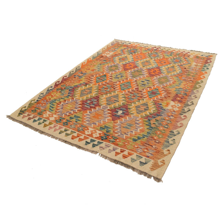 Handmade Vegetable Kilim 5' 3" x 6' 8" - No. AL88851