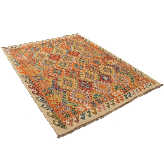 Handmade Vegetable Kilim 5' 3" x 6' 8" - No. AL88851