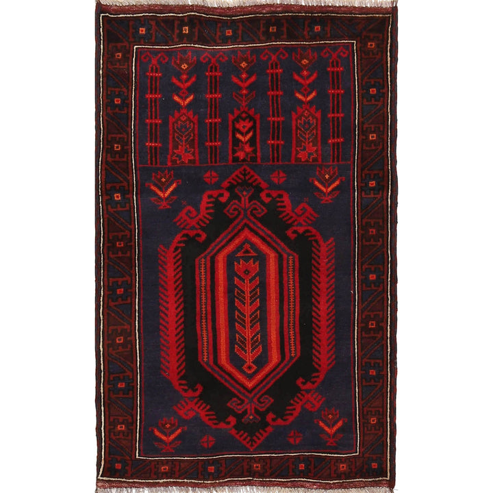 Blue Color Prayer Rug 2' 11" x 4' 7" - No. AL11244