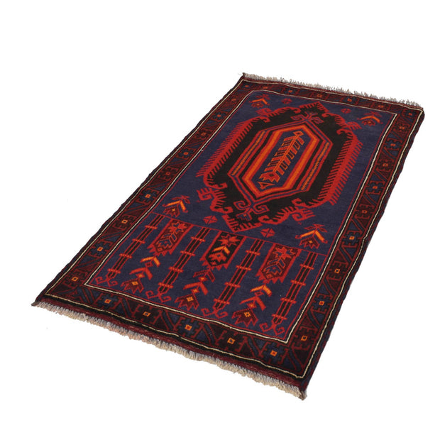 Blue Color Prayer Rug 2' 11" x 4' 7" - No. AL11244
