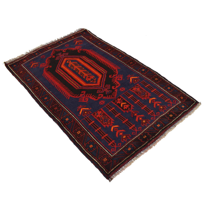 Blue Color Prayer Rug 2' 11" x 4' 7" - No. AL11244