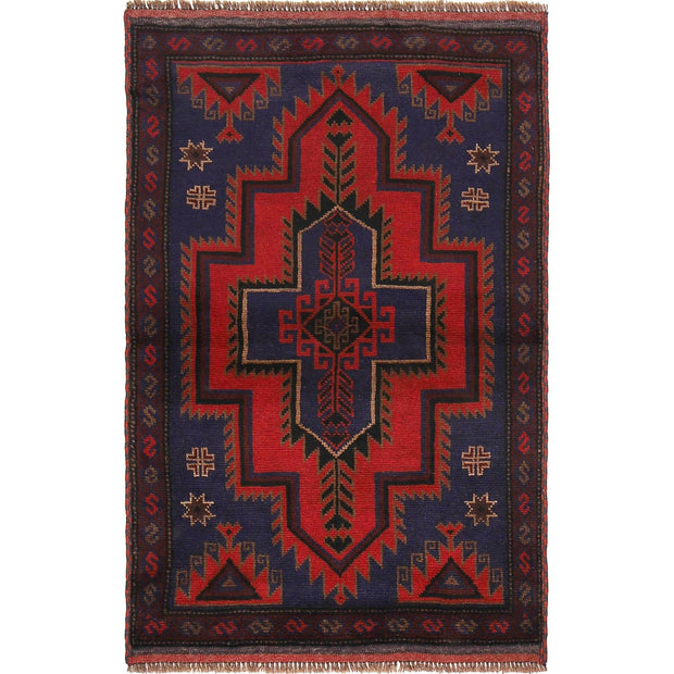 Handmade Balochi Carpet 3' 1" x 4' 5" - No. AL12130