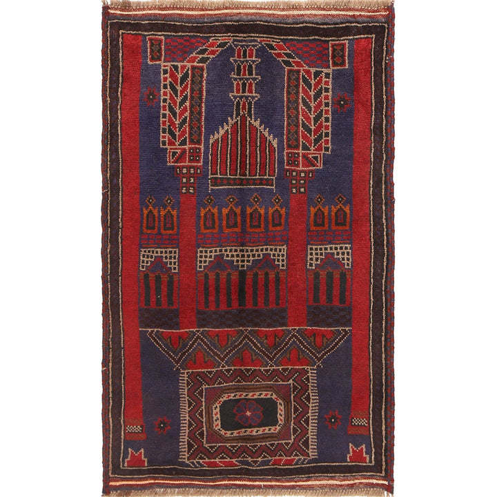 Muslim Prayer Rug 2' 8" x 4' 6" - No. AL93801