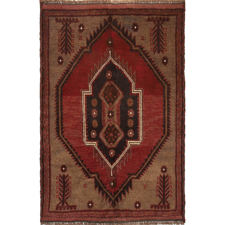 Brown Color Overdyed Area Rug 2' 9" x 4' 6" - No. AL18565