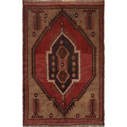 Brown Color Overdyed Area Rug 2' 9" x 4' 6" - No. AL18565