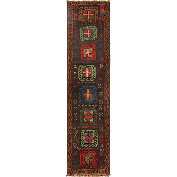 Hand-Knotted Baluchi Runner Rug 2' 4" x 9' 6" - No. AL16827
