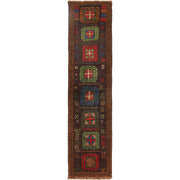 Hand-Knotted Baluchi Runner Rug 2' 4" x 9' 6" - No. AL16827