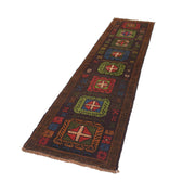 Hand-Knotted Baluchi Runner Rug 2' 4" x 9' 6" - No. AL16827