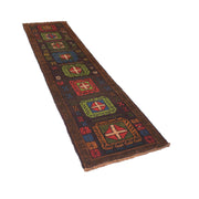 Hand-Knotted Baluchi Runner Rug 2' 4" x 9' 6" - No. AL16827