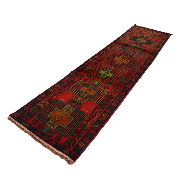 Hand-Knotted Baluchi Runner Rug 2' 7" x 10' 1" - No. AL70920
