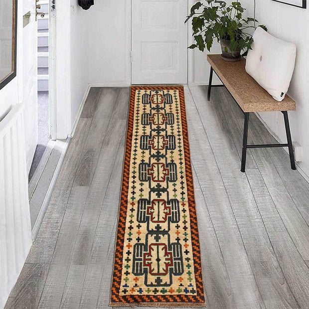 Hand-Knotted Baluchi Runner Rug 2' 7" x 9' 3" - No. AL29334