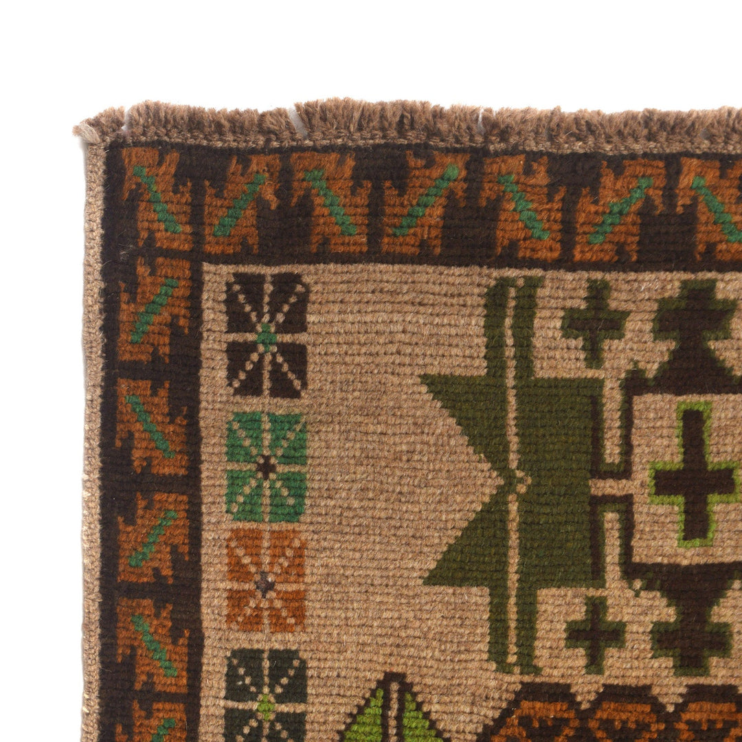 Hand-Knotted Baluchi Runner Rug 2' 8" x 9' 6" - No. AL31452