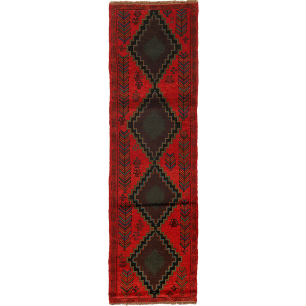 Hand-Knotted Baluchi Runner Rug 2' 9" x 9' 9" - No. AL37405