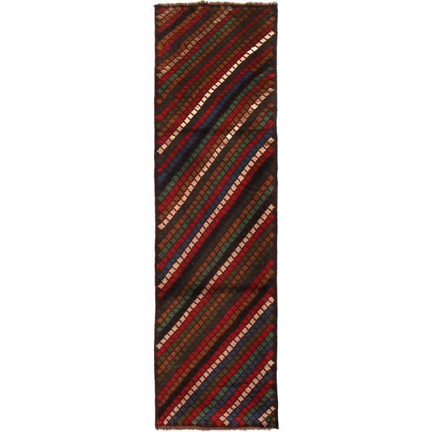 Hand-Knotted Baluchi Runner Rug 2' 9" x 9' 11" - No. AL73544