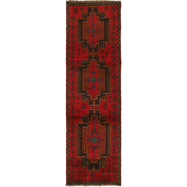 Hand-Knotted Baluchi Runner Rug 2' 8" x 9' 3" - No. AL28747