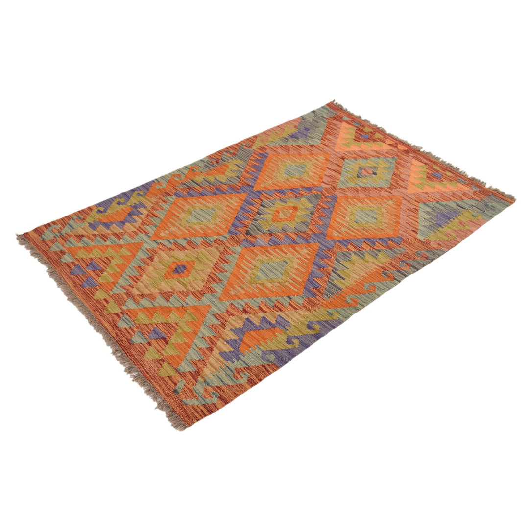 Handmade Vegetable Kilim 3' 2" x 5' 1" - No. AL61163