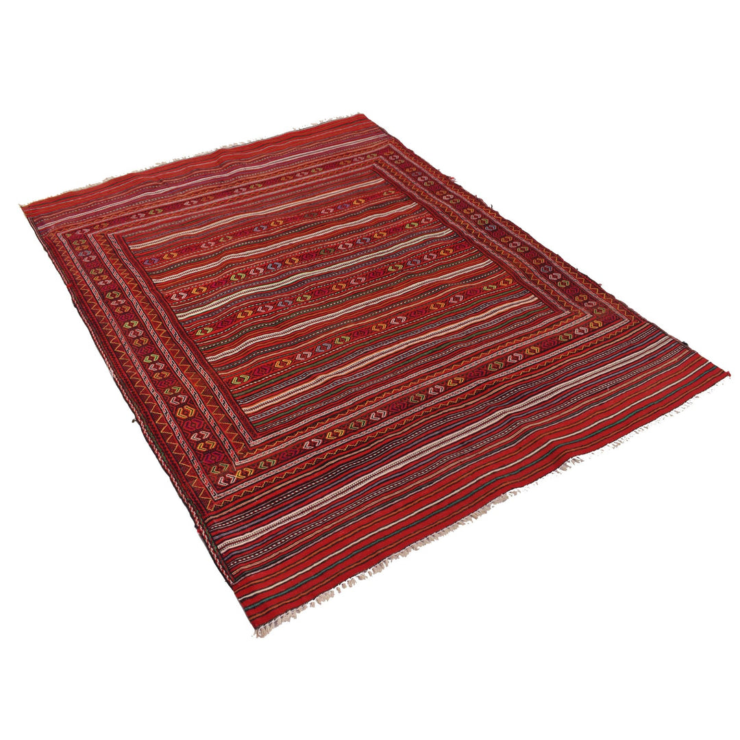 Handmade Flatweave Kilim 4' 9" x 6' 3" - No. AL26576